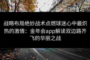 战略布局绝妙战术点燃球迷心中最炽热的激情：金年会app解读双边路齐飞的华丽之战
