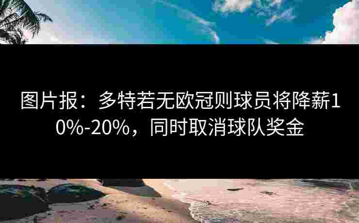 图片报：多特若无欧冠则球员将降薪10%-20%，同时取消球队奖金